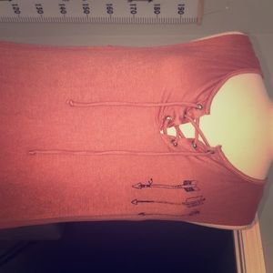 Arrow tie up arrow/elephant tank top